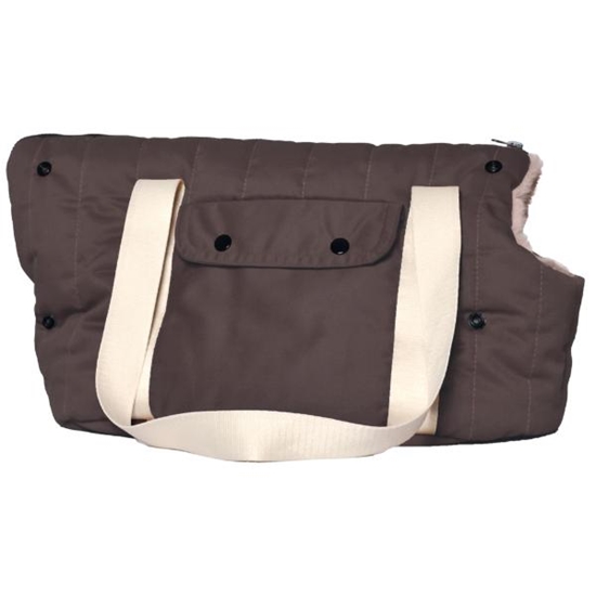Picture of Doogy Soft Brown Pet Carrier Bag and Cosy Bed